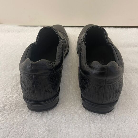 Hush Puppies Men's New Slip On Leather Formal Shoes Black Dress Size US 8 - Picture 6 of 8